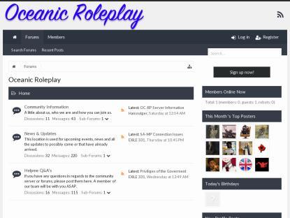 SAMP Сервер Oceanic Roleplay (oc-rp.net)