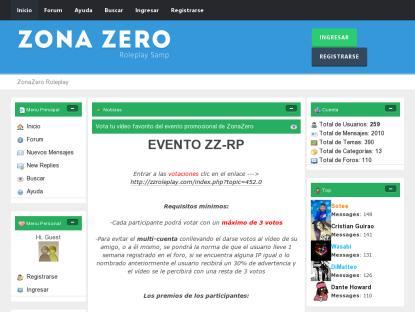 SAMP Сервер ZonaZero Roleplay Nueva Generacion - 2017 [0.3.7]