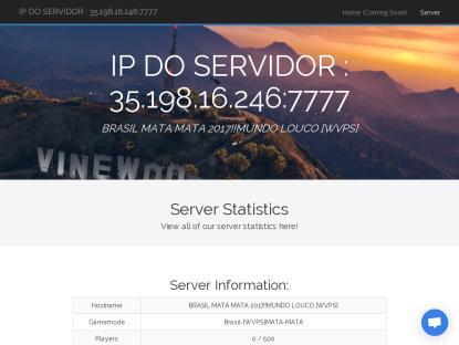SAMP Сервер BRASIL MATA MATA 2017!!MUNDO LOUCO [WVPS]