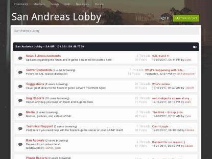 SAMP Сервер « SAL (FREEROAM / RACE / DM / DERBY) »