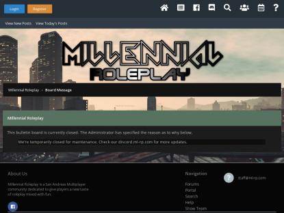 SAMP Сервер Millennial Roleplay