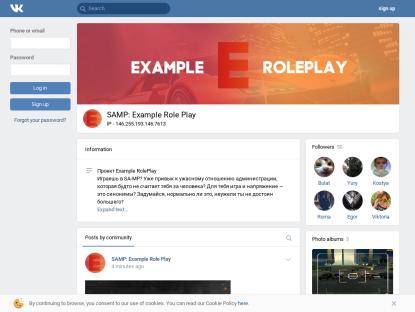 SAMP Сервер Example  RolePlay|