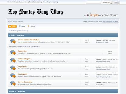 SAMP Сервер [0.3.7] Los Santos Gang Wars Freeroam/TDM/DM