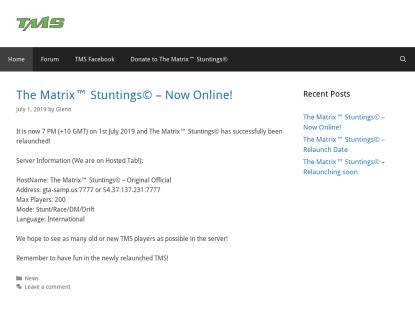 SAMP Сервер The Matrix™ Stuntings© - Original Official