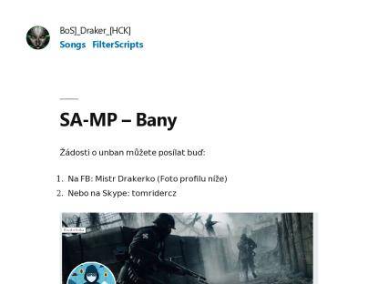 SAMP Сервер [CZ/SK]Drakeris &amp;gt; new ip 82.208.17.10:27415